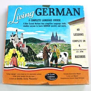 Living German A complete Language Course‎ 1956 Four Vinyl Record Albums